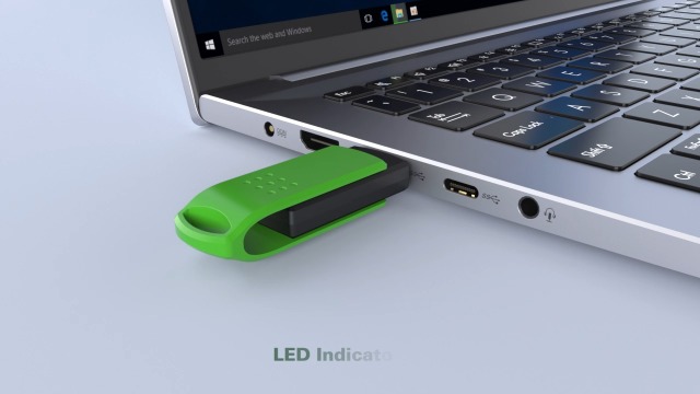 KEXIN 32GB USB Flash Drive 5 Pack, Swivel USB 2.0 Memory Stick