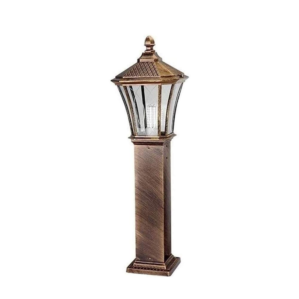 Farola Exterior Vintage, IP54 Resistente al Agua, lámpara de jardín para Villa, lámpara de pie Decorativa, luz de Calle, lámpara de Columna LED para Parque, terraza, Pat,Bronze