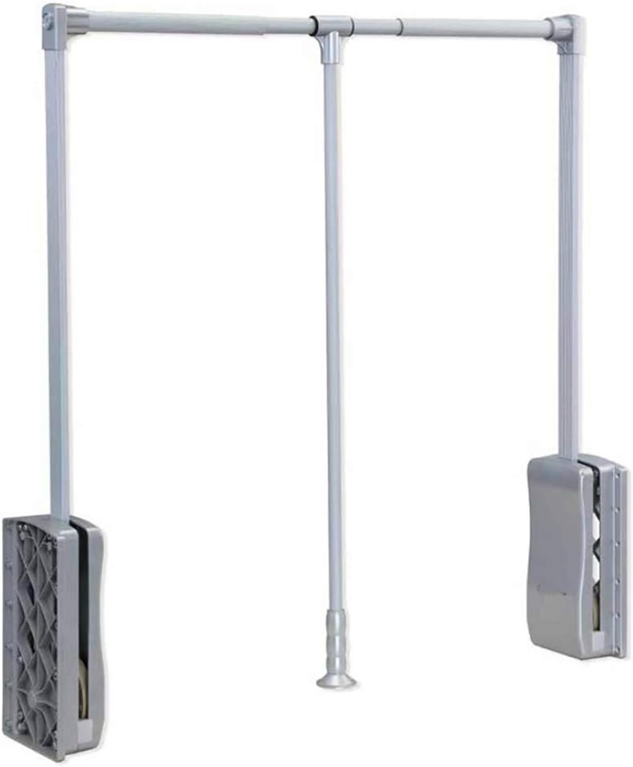 GLETSF Sliding Clothes Rail - Extendable Wardrobe Closet Rod, Pull Down Rail Lift, Adjustable Width 23.6-32.6 Inches, Steel Trouser Rack for Closet Organizer,size_name-890