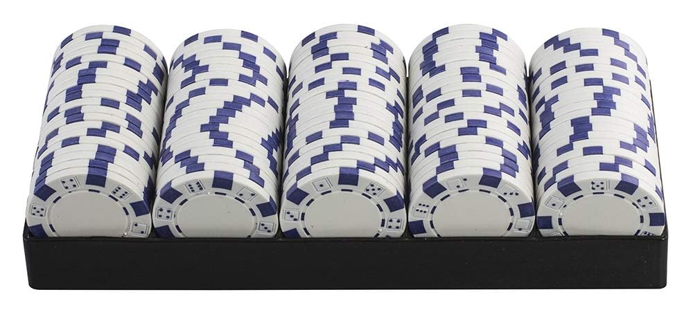 FEXXA Poker chip Casino Style Chips Set | 11.5 Gram Poker Chips Set (100, White)