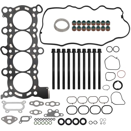 Image of HGS246 X1 HBK246 X1 Cylinder Head Gasket Set with Head Bolts Fit for Honda Civic 2006-2015 / HR-V 2016-2019, 1.8L 1799cc L4 SOHC