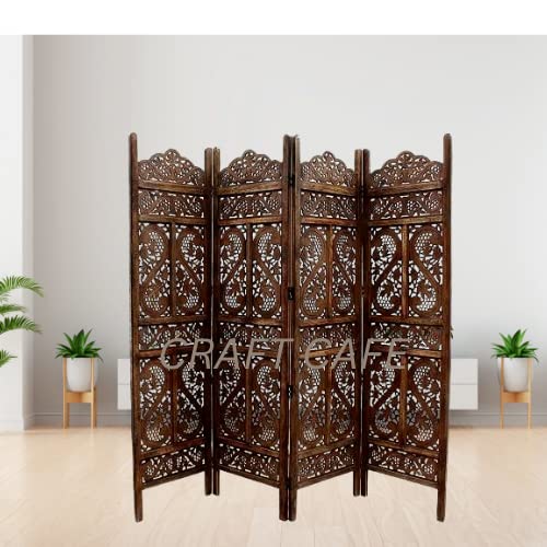 CRAFT CAFE Wooden Room Partition for Living Room, Wooden Room Divider 4