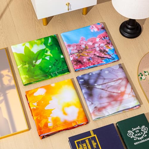 Image of ROCEEI Pack of 4 Fluorescent Light Covers for Ceiling Lights, 4 x 2 Ft, Magnetic Light Covers for Classroom Office Home School Ceiling Decor(Sunshine)