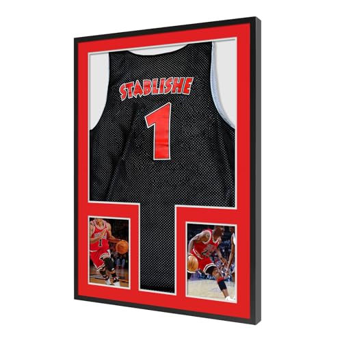UXENI Marco de exhibición de jersey, marco de aleación de aluminio para camiseta deportiva de rugby, caja de sombra de camiseta de banda, kit de exhibición de marco de camisa de adulto (80 x 60 cm),