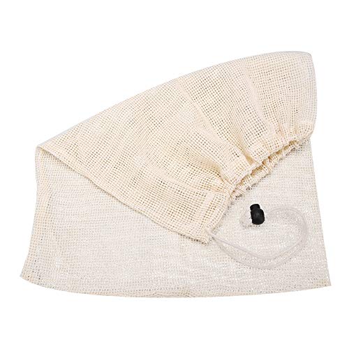 Sacola de rede reciclável, sacos de malha de algodão natural, bolsa leve de frutas vegetais, sacos r