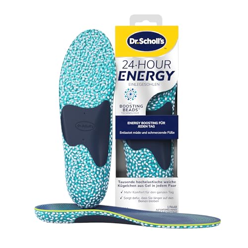 Dr. Scholls 24-Hour Energy Einlegesohlen- Gibt mit jedem Schritt Energie zurück lindert müde schmerzende Füße mit Memory Foam Boosting-Beads-Technologie flexible Fußgewölbestütze EU Größe 35-40