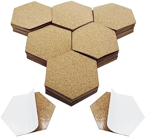 Allazone SelfAdhesive Mini Cork Tiles Mat for Coasters