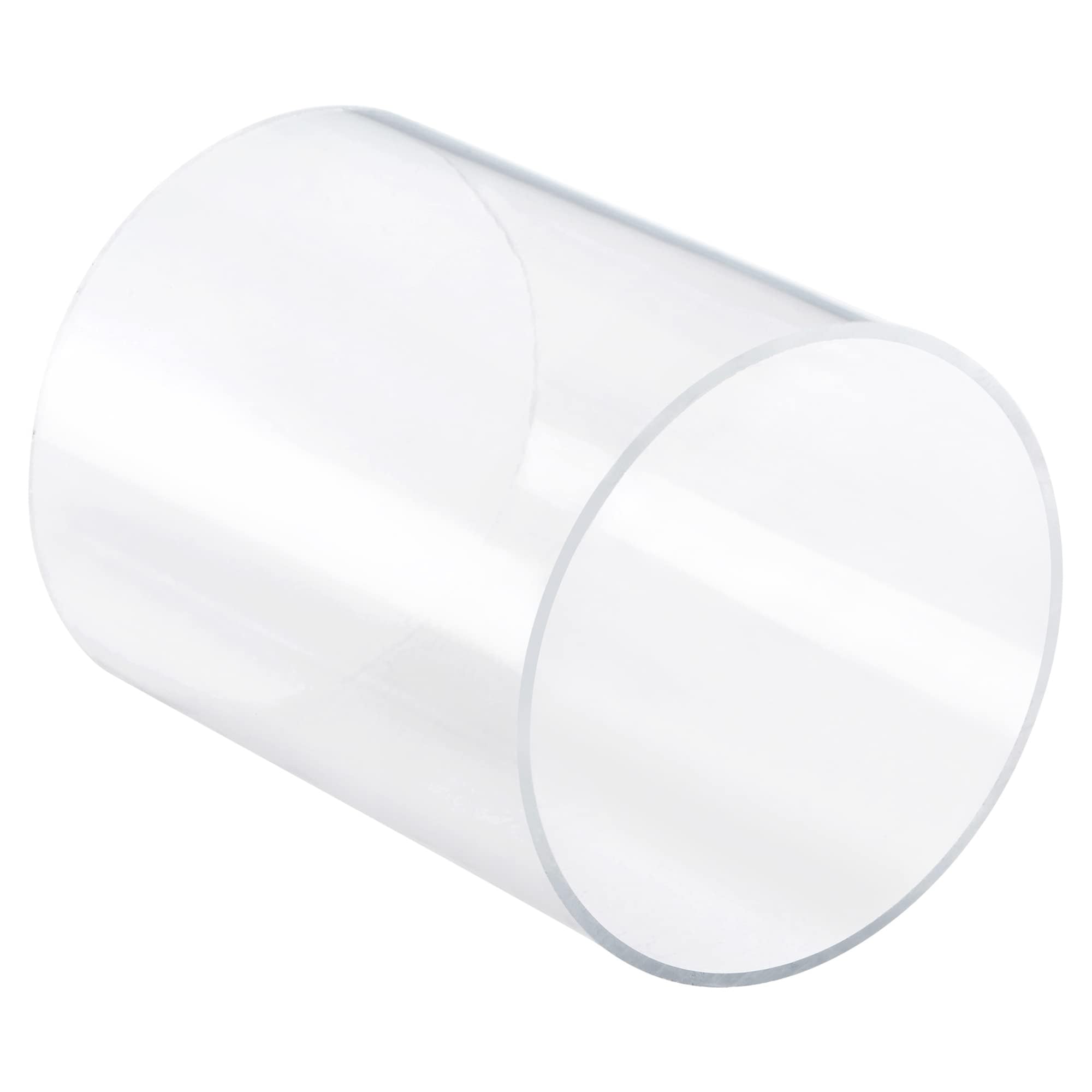 Unifizz Tubo rotondo rigido in plastica trasparente, diametro interno 76 mm, diametro esterno 80 mm, diametro esterno 100 mm, per illuminazione, modelli, idraulici, artigianato