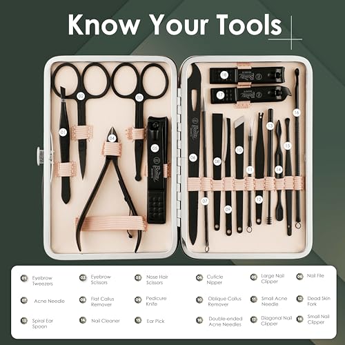 Beauté Secrets pedicure kit for women, manicure pedicure kit, nail kit, nail cutter kit, Perfect Gifts for Women and Men (18 in 1) - Image 2