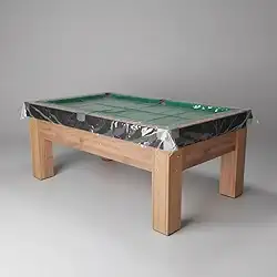 Capa Transparente Impermeável para Mesa de Bilhar Sinuca – PVC Cristal Grosso, Acabamento Reforçado e Viés Preto, Proteção Premium contra Poeira, Umidade e Arranhões (2,30 × 1,30 m)