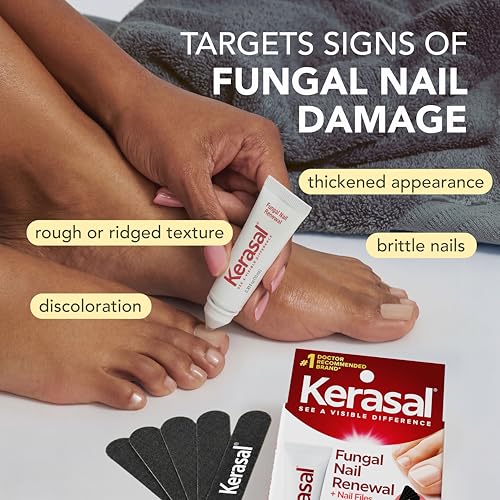 Image of Kerasal Nail Renewal + Files, Discolored or Damaged Nail Repair, 0.33 Fl Oz (Pack of 12)