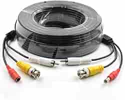 防犯カメラケーブル RCA BNCケーブル 電源一体型 15m 4個セット 防犯カメラケーブル RCA BNCケーブル 電源一体型 15m 4個セット