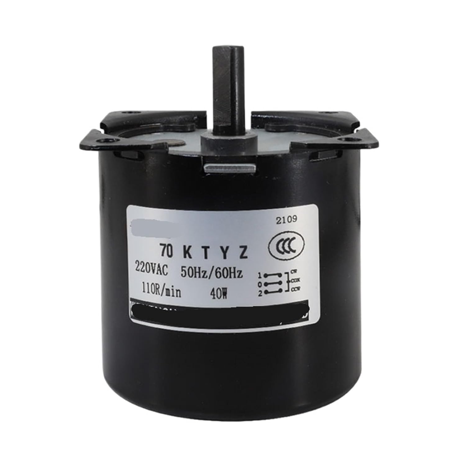 160KG 70KTYZ 40W AC110V220V AC Permanent Magnet Synchronous Motor CW/CCW Low Speed Motor 2.5/5/10/15/20/30/50/60/80/110rpm