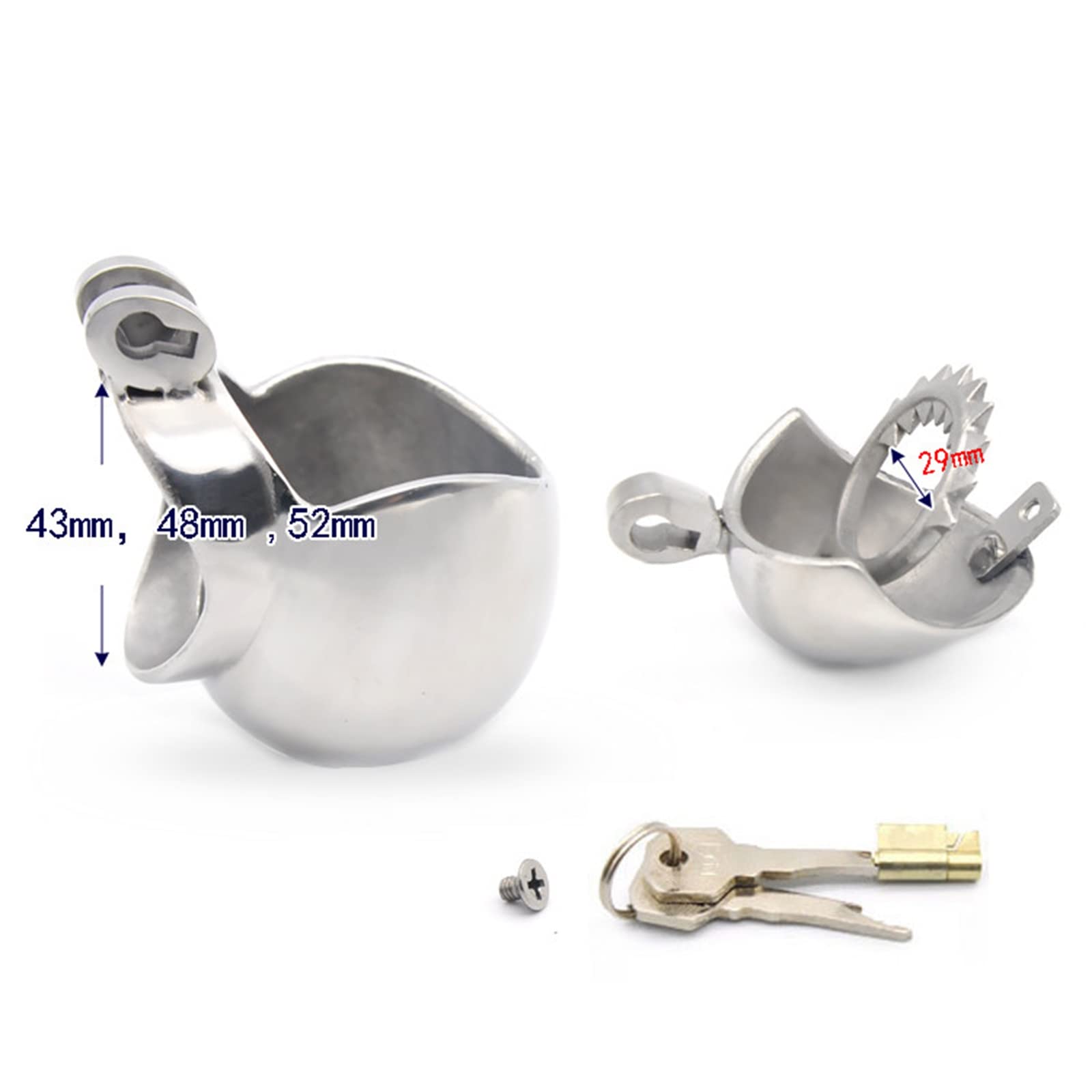 Chastity Cage Male, Metall Full Bondage Peniskäfig, Ei-Form Keuschheitsgürtel Mann, A/B Zwei Optionen Verfügbar BDSM Fetisch Bondage Sex Spielzeug Für Die Männer,48mm,A