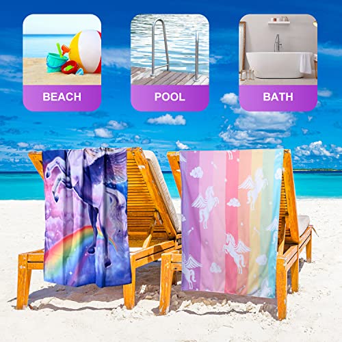Livilan Small Unicorn Towel For Kids Girls thumb #3
