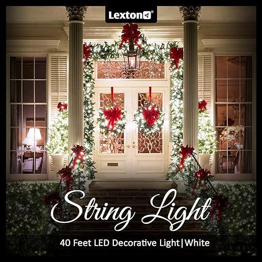 Image of Lexton Indian Cricket Combo of 2 Pcs Blue & 1 Pcs White 40 LED String Light | Decoration Lighting Bulbs Ladi for Diwali, Christmas, Eid, Birthday, Wedding | Suitable Indoor & Outdoor (Set of 3)