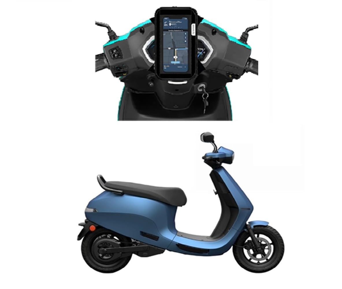 Mobile Holder for Scooter, Scooty & Motorcycle Compatible for Ola S1 Pro, Mirror Mount, 360° Rotation, Strong Anti-Slip Grip, Wide Adjustable Fit for All Smartphones (Black)-picture-24
