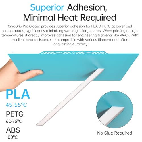 Image of BIQU CryoGrip Pro Glacier Build Plate for Voron 300 Qidi Plus 4 3D Printers | Double-Sided Fine Textured Spring Steel Sheet, Firm Adhesion, 300 x 300mm, 1 Piece