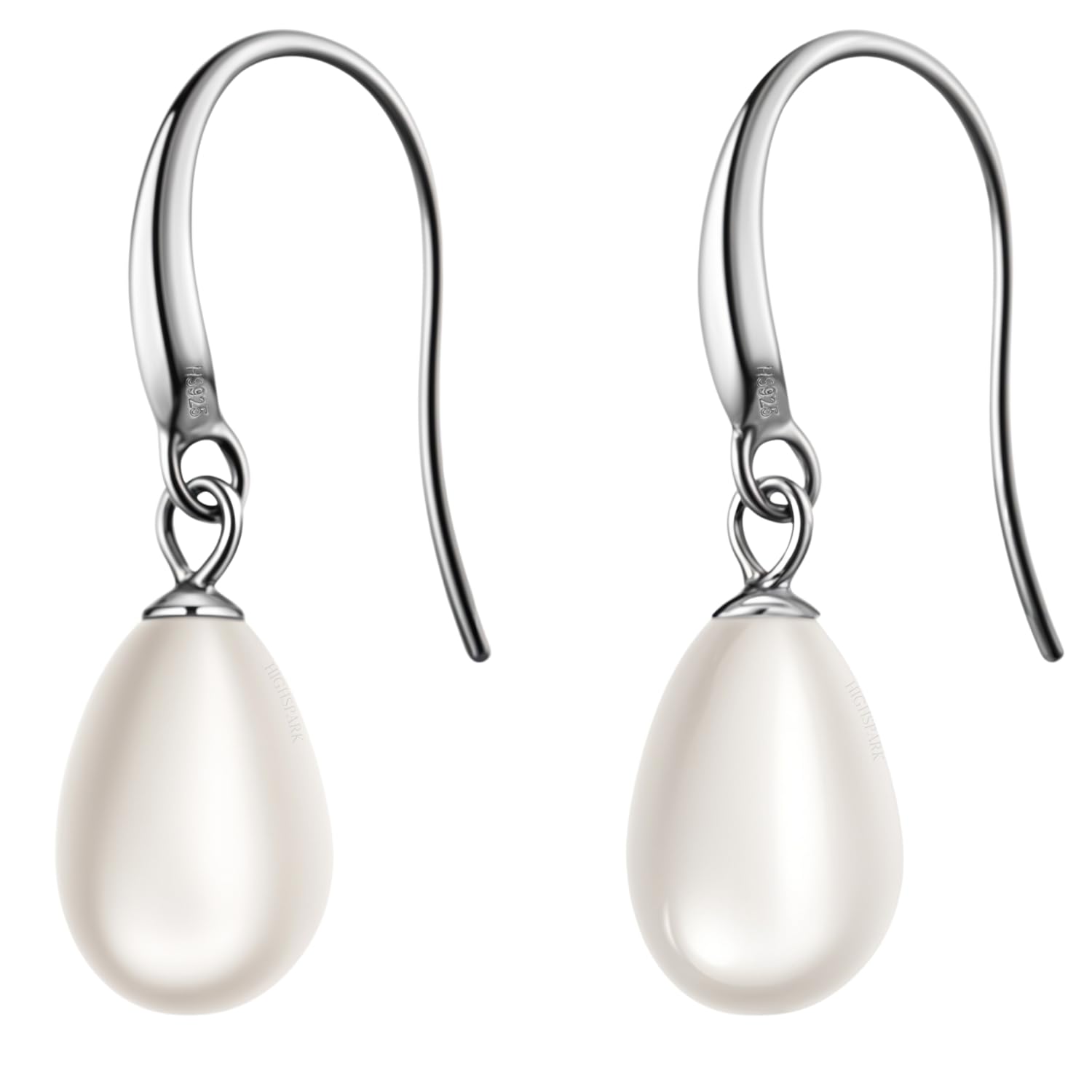 HIGHSPARK 925 Silver Classic Drop Pearl Earrings for Women | 92.5 Sterling Silver & Brilliant Lustre Pearls | Lovely Gift for Women & Girls - Pearl Drop (B099FCY5XD) Amazon Price History, Amazon Price Tracker