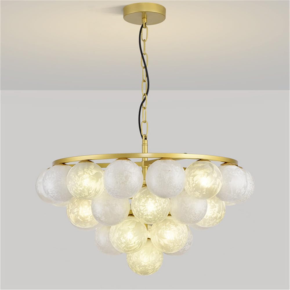 SXWNBIFH Contemporary Living Room Chandelier LED Fashion Art Restaurant Bedroom Study Villa Hotel Cafe Bar Clothing Store Counter Stairs Pendent Lamp (F D D60CM)