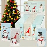 MIJOMA Papiertaschentücher Set Winterfreude- 3-lagig - 36 Packungen – Weiß bedruckt – Mitbringsel zu Weihnachten, Wichtelgeschenk, Genesungswunsch, praktisch und weich