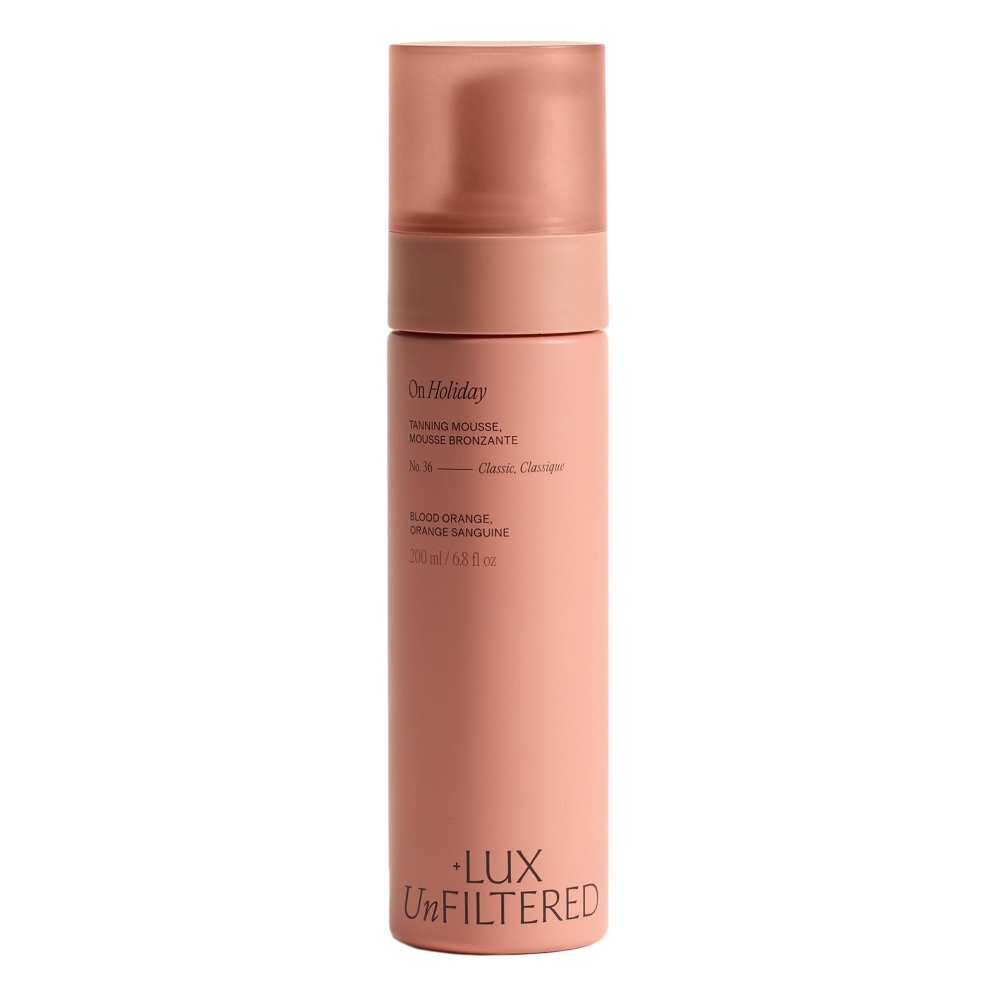 + Lux Unfiltered Mousse de bronzage surnaturelle n ° 36 - Parfum d'orange sanguine - Autobronzant complet du corps - Faux bronzage naturel rapide sans soleil (orange sanguine)