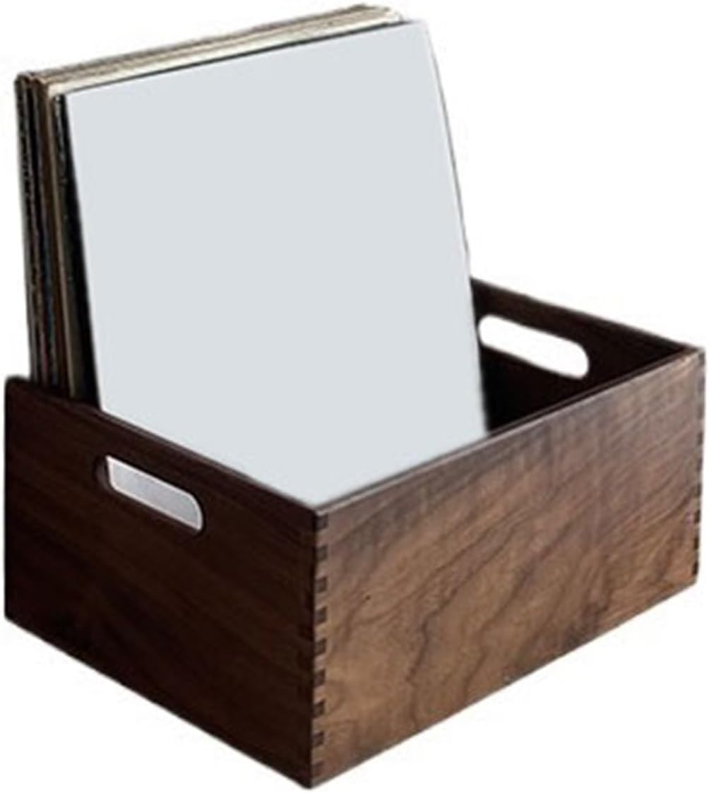 CD Storage Holder Home Wooden Vinyl Record Case Retro Minimalism CD Albums Storage Box for Albums