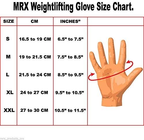 Miniatura 2 de MRX - Guantes de levantamiento de pesas con correa de muñeca de 18 pulgadas de largo, para gimnasio, entrenamiento, ejercicio y fitness
