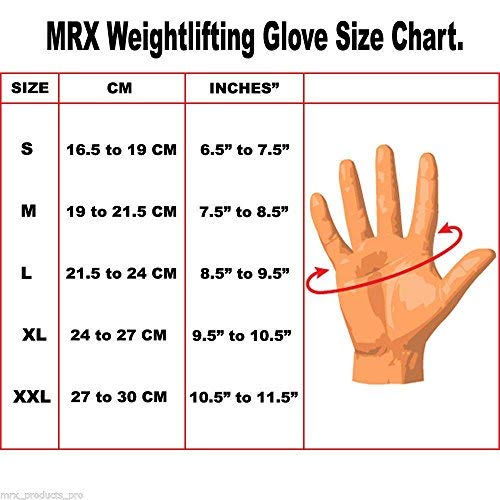 MRX Leather Weight Lifting Gym Gloves Cross Power Lifting Fitness Exercise Bodybuilding Workout with Free Bar Strap Black,Orange(X-Large)