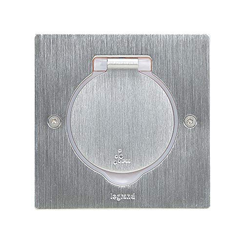 Prise de sol Legrand Inox brossé durable avec boîte encastrable 1 poste