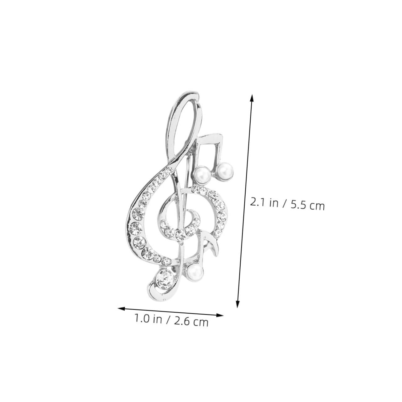 Broches únicos con Forma de Nota Musical, joyería Femenina con Perlas y Solapas, un Toque de Moda novedoso.