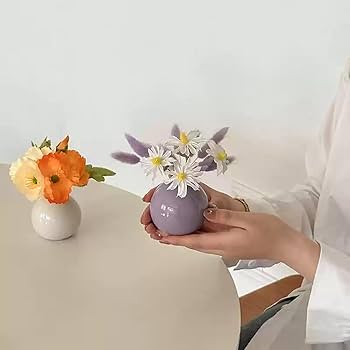 Amazon.co.jp: 花瓶 陶器 ミニ花器 一輪挿し セラミック