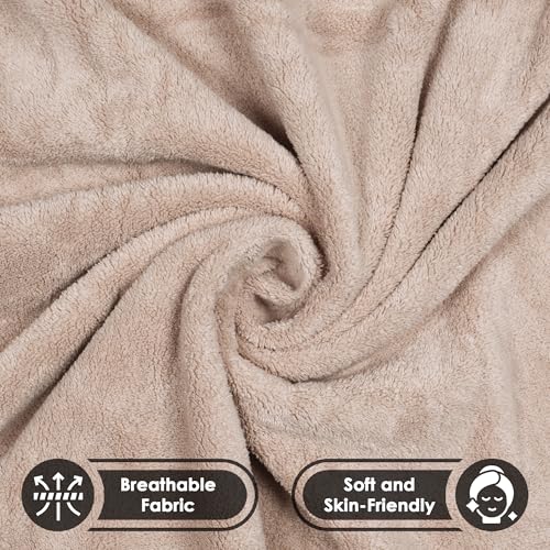 Image of Story@Home Poncho Towel for Kids with Hood | Quick Dry Kids Towel | Soft Lightweight Baby Wrap for Beach 300 GSM 120 X 60CM Pool Towel for Boys & Girls |Kids Towels for Bath- Light Brown -Teddy Bear