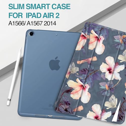 Image of MOCA [Translucent Back] Smart Case for iPad Air 2 (2014 Launched) A1566 A1567 iPad Flip Cover