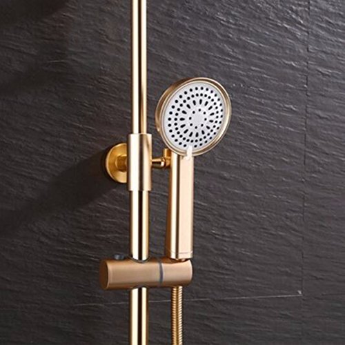 Sjqka Shower Head Space Aluminum Antique Golden Flower Suit All Up And Down Golden Shower #TOP1