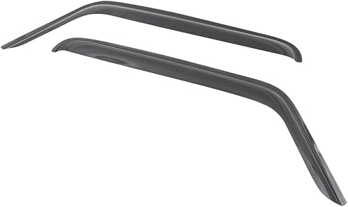 Visor de ventana compatible con Jeep Wrangler 2007-2017 y Wrangler JK 2018, estilo delgado, acrílico, tintado, humo, lluvia, protección contra el