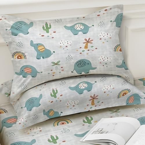 Image of Weave & Decor Printed Kids Bedsheets for King Size Bed 72x78x8 Inches, with 2 Pillow Covers 20x30 Inches for Longer Double Mattresses