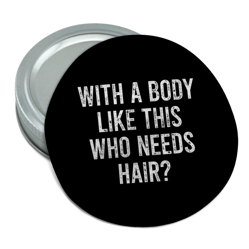 Graphics & More Who Needs Hair Round Rubber Non-Slip Jar Gripper Lid Opener