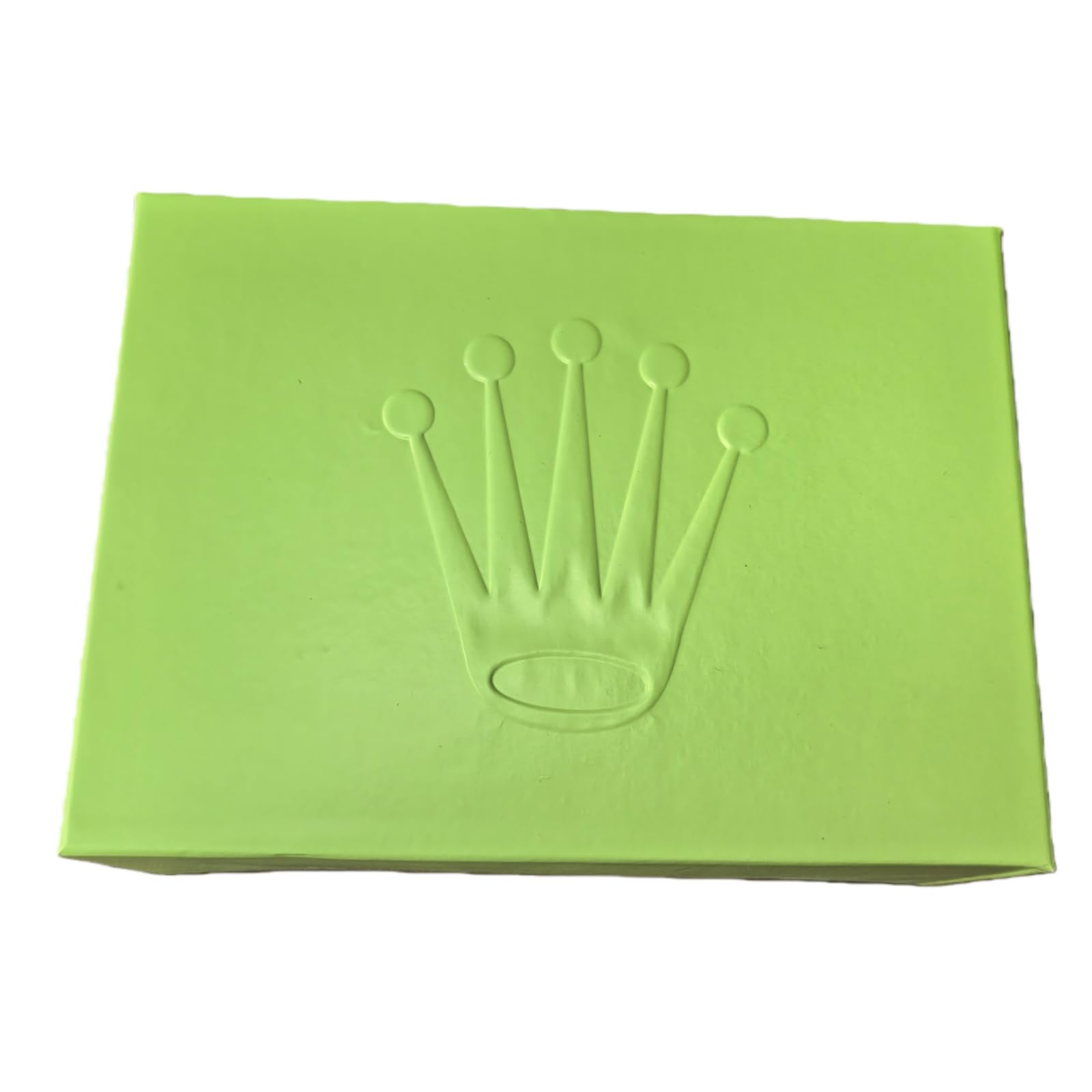 Green Timepiece Box Wave Texture Single Slot Solid Wood Beige Velvet Display Case for Rolex Datejust 36/41