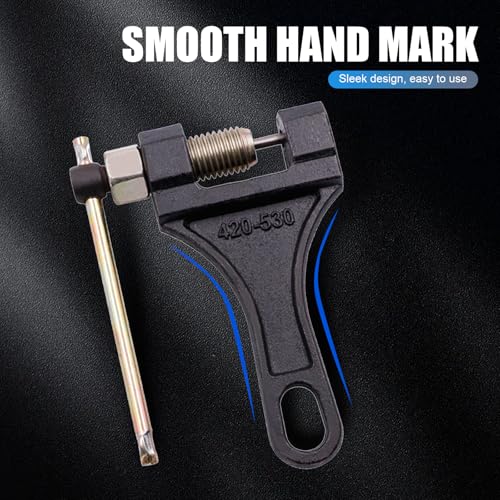 Image of 1 PC Car Chain Breaker, Threaded Rotating Fixed Chain Disassembly Labor-saving Tool for 420 428 520 525 528 530 Roller Chain, Anti-falling Fixed Card Slot, Universal for Car Motorcycle (Black)
