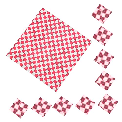 PRETYZOOM 50 Sheets Greaseproof Paper Checkered Baking Paper for Sandwiches Cakes and Snacks for Parties and Gatherings Lightweight and Tear Resistant