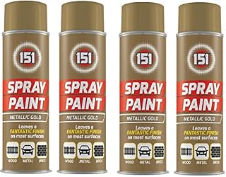 151 Metallic Gold Multi-Purpose Aerosol Spray Paint 200ml (1 Pack)