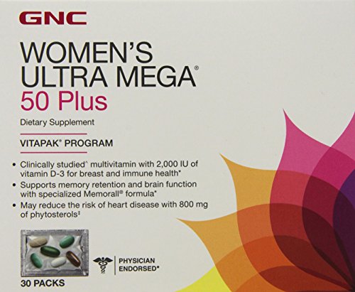 GNC Women's Ultra Mega 50 Plus Supplement, 30 Count