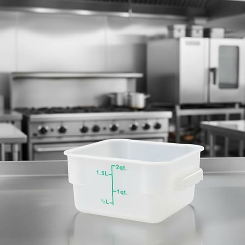 Vista 33 de Tapa cuadrada de plástico verde para contenedores cuadrados de 2 y 4 cuartos de galón. Contenedor cuadrado de almacenamiento de alimentos, 1 pieza