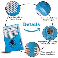 Kalimba 17 Clés Pouce Piano – Piano à Doigts Portable Mbira Sanza Instrument de Musique Professionnel avec Étui de… - Les Beatles, Paul McCartney, John Lennon, RIngo Starr, George Harrison Kalimba 17 Clés Pouce Piano - Piano à Doigts Portable Mbira Sanza Instrument de Musique Professionnel avec Étui de… – Image 2