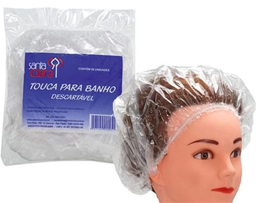 Touca Descartavel Plastica Para Banho Ref. 3187 100 Unidades - Santa Clara