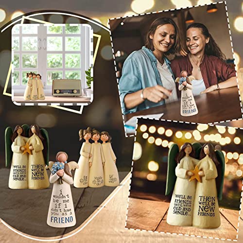 Qiyuda Guardian Angel Statue Celebrate Sister Friends Friendship-Memorial Friendship Sculpture Decorative Home Decor Ornament, Praying Angel Sculpture Statue (Style 2) #TOP1