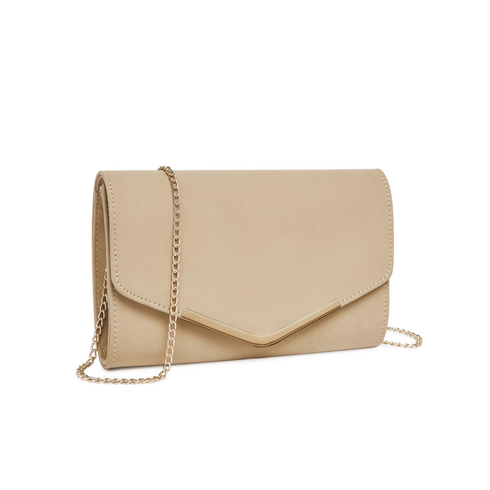 Miss Lulu Women's Clutch Shiny Evening Bag with Removable Chain Elegant Envelope Handbag Fashionable Cross Body Shoulder Bag for Wedding Party Banquet Holidays