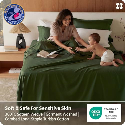 Image of Bedsure PureWoven 100% GOTS Certified Organic Cotton Sheets, Queen Size