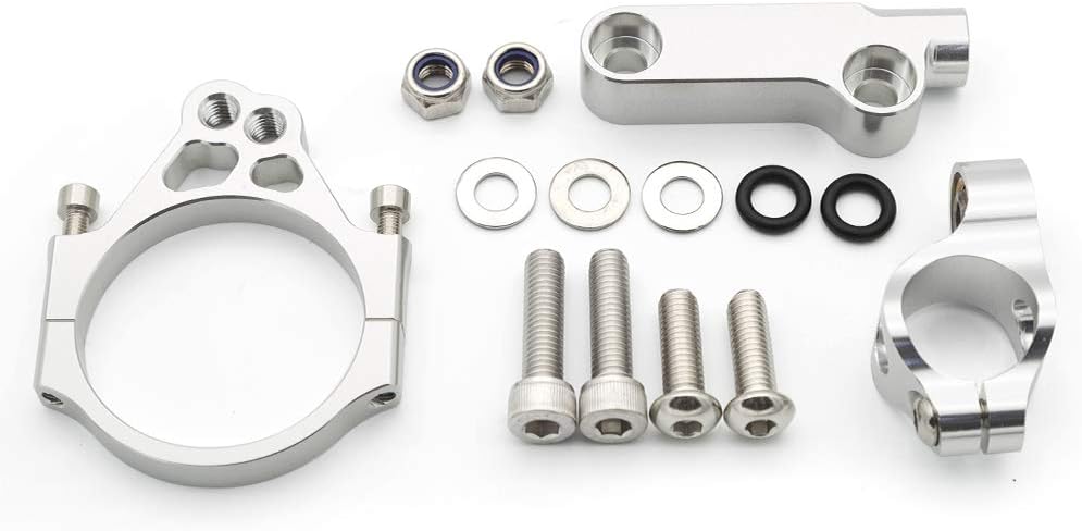 FXCNC Racing Motorcycle CNC Steering Damper Stabilizer Buffer Mounting Bracket Kit Compatible with VERSYS 650 2015-2020
